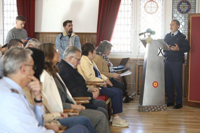 Juan Francisco Sanz, durante la presentación de los actos en León en la Academia Básica del Aire